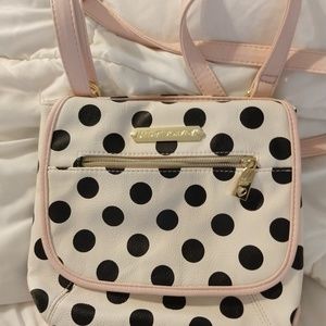 Betsey Johnson pink polka dot purse